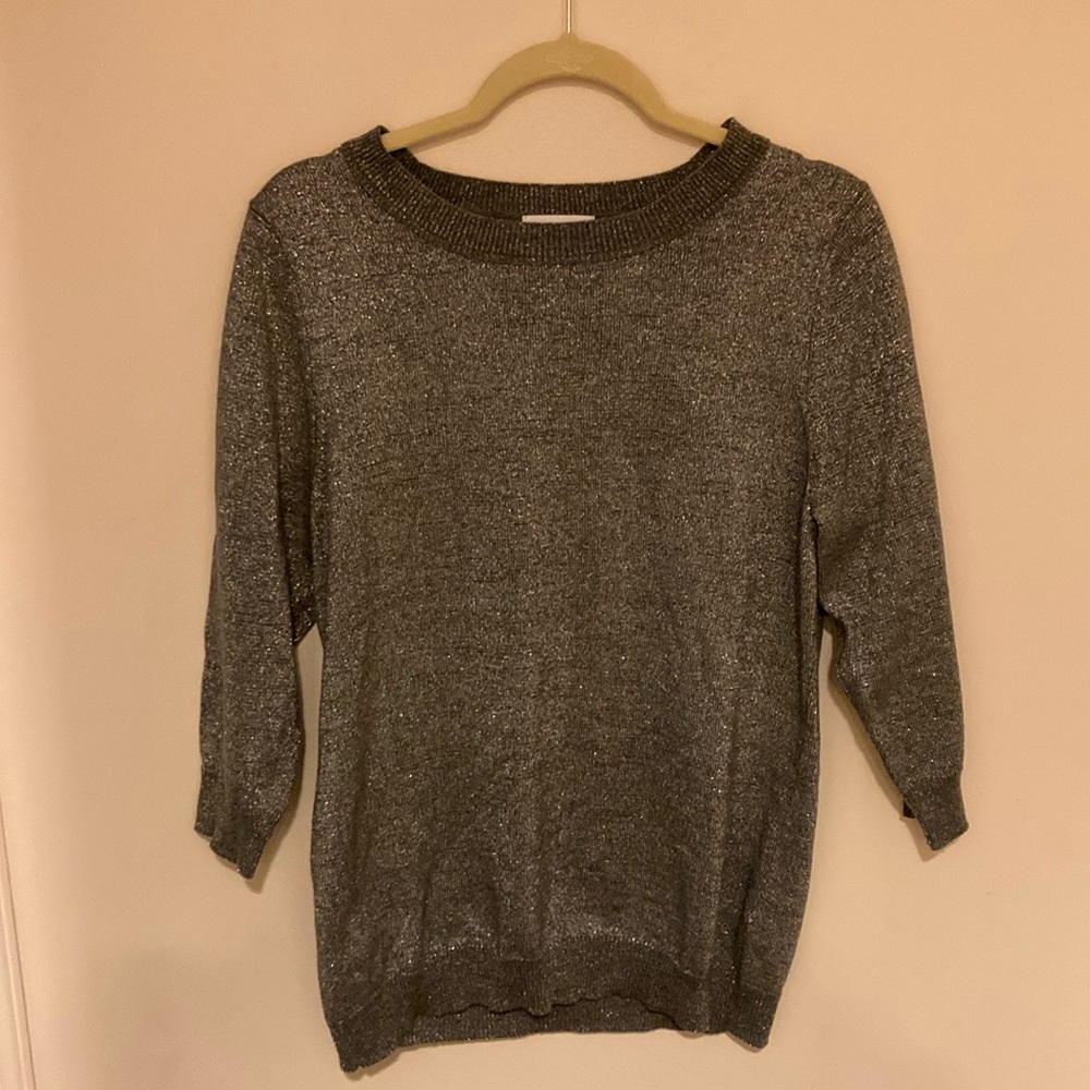 NEW YORK COMPANY Grey/metallic Tunic L